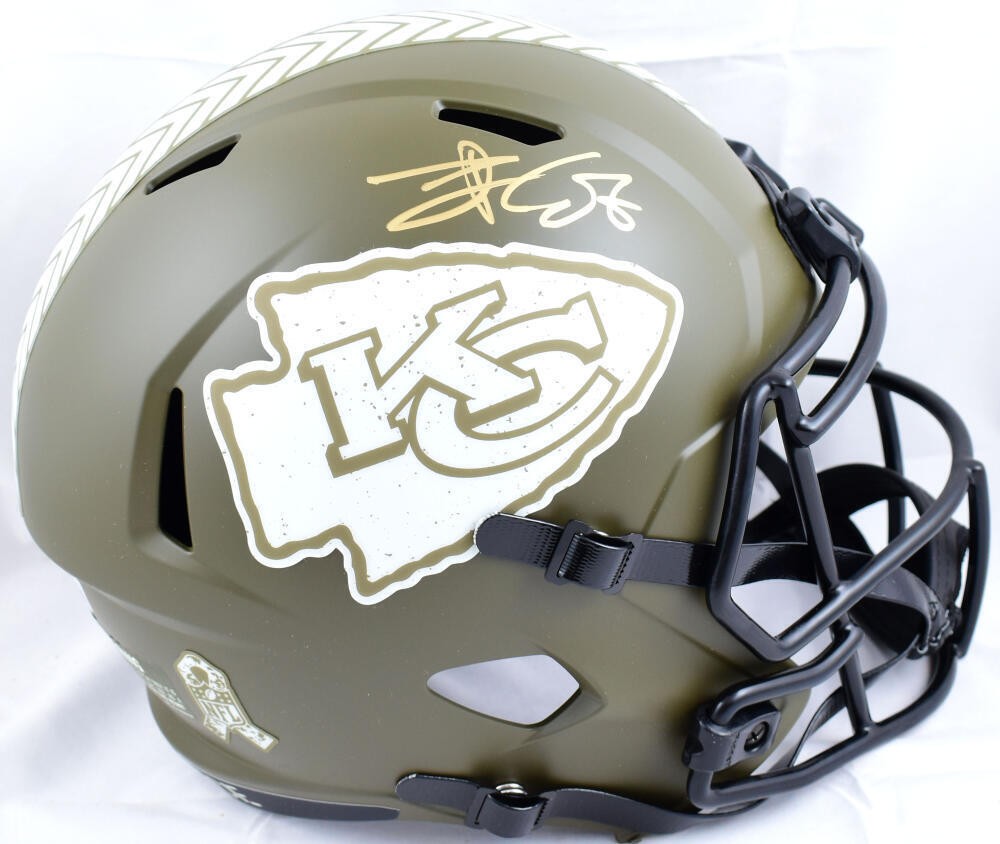 Travis Kelce Autographed Signed Chiefs F/S Salute To Service Speed