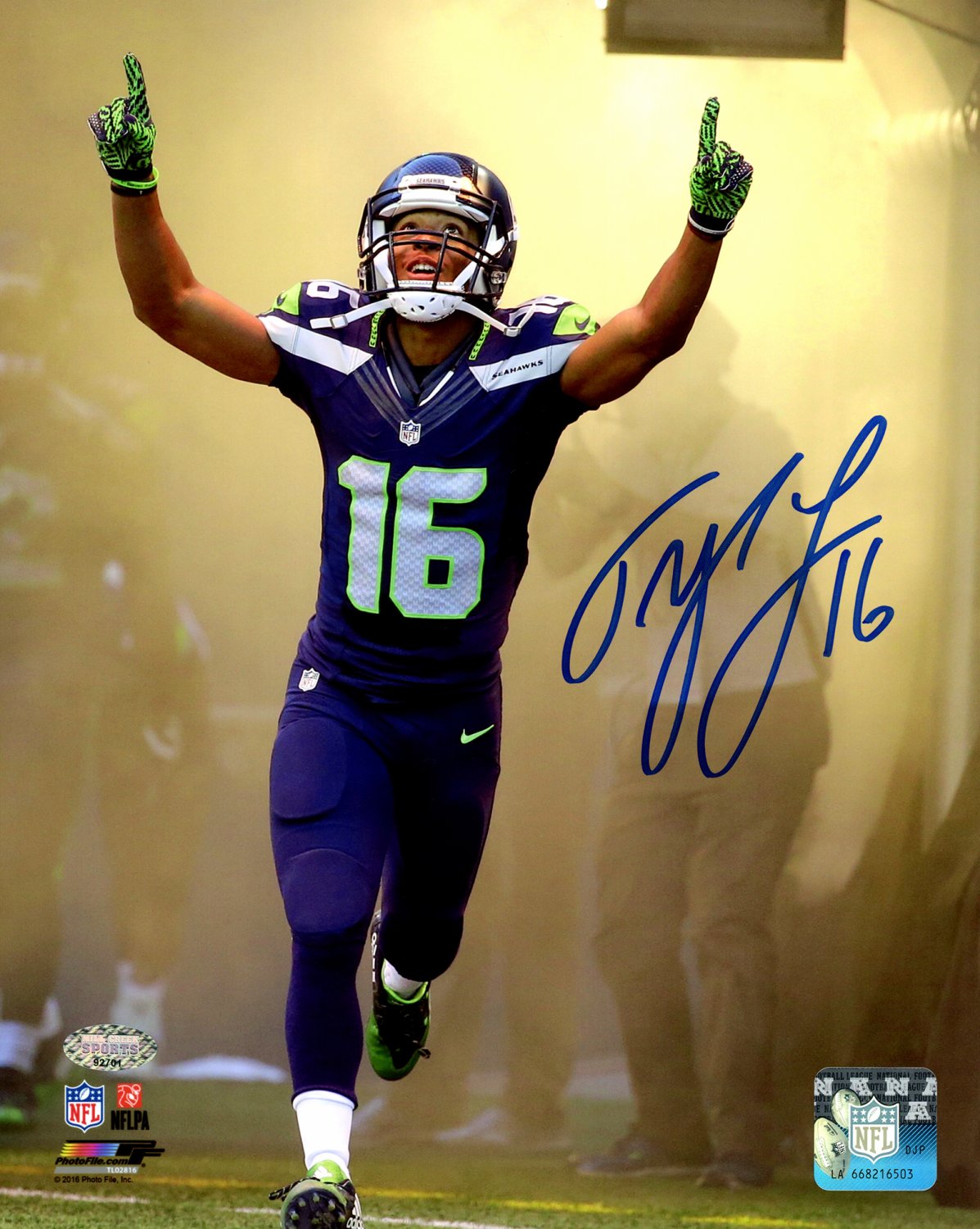 Tyler Lockett Autographed Signed 8X10 Photo Seattle Seahawks Tunnel Mcs Holo