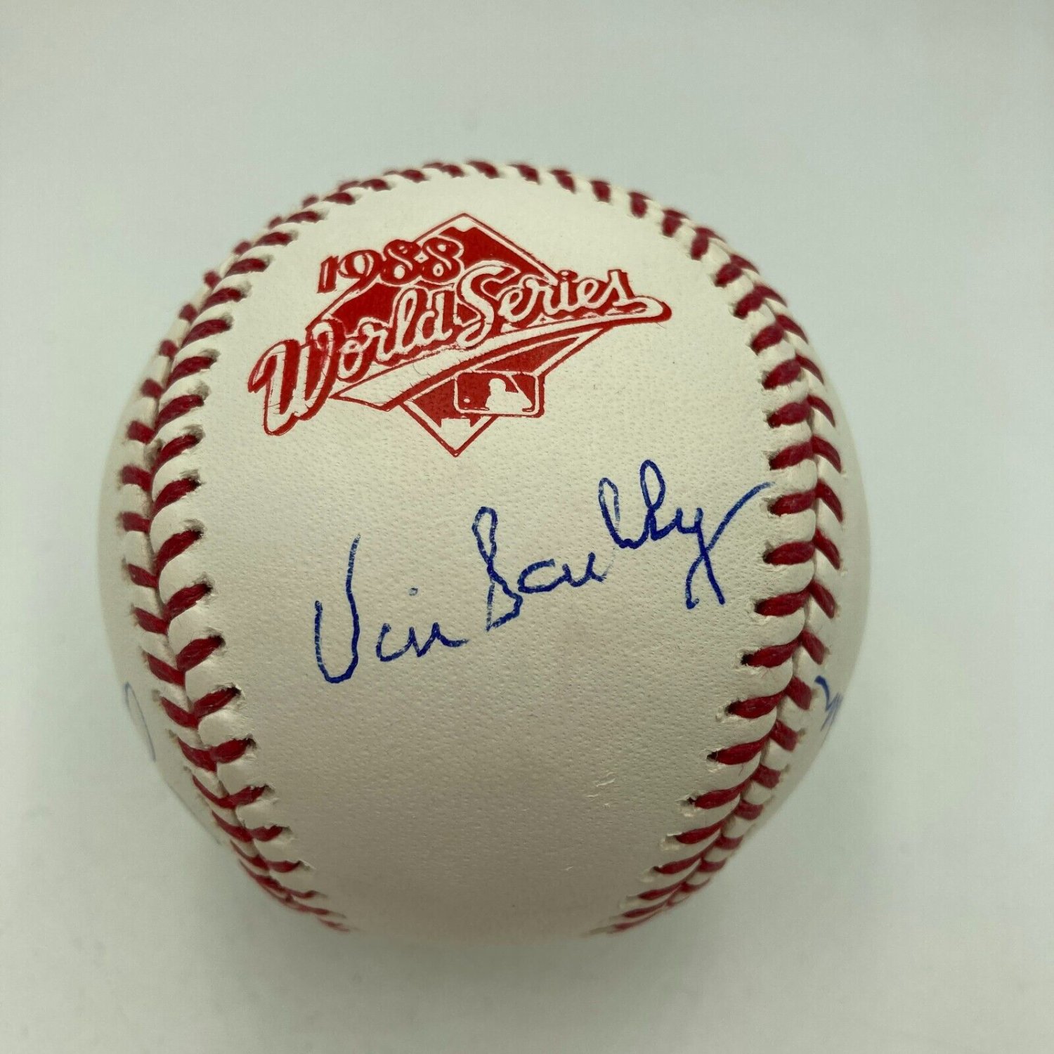 Vin Scully Autographed Signed Kirk Gibson Lasorda Hershiser 1988