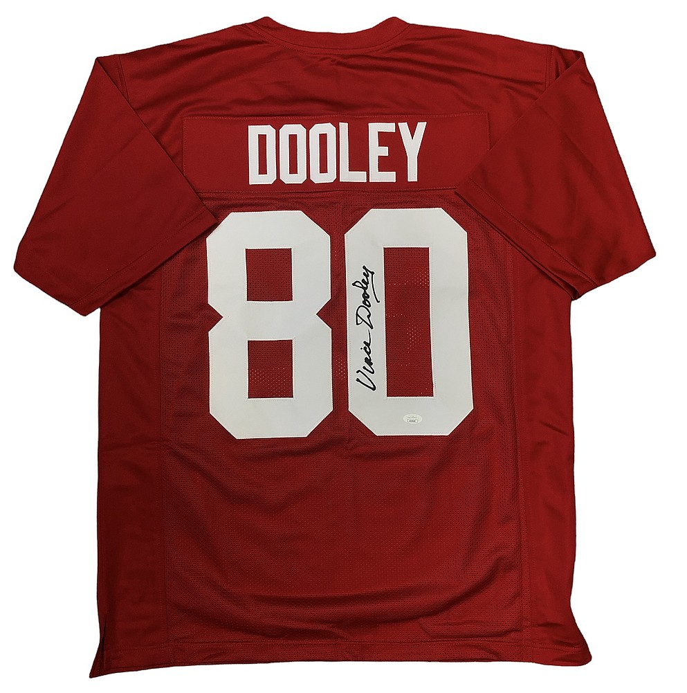 Vince Dooley Autographed Signed Georgia Bulldogs Deluxe Framed Red