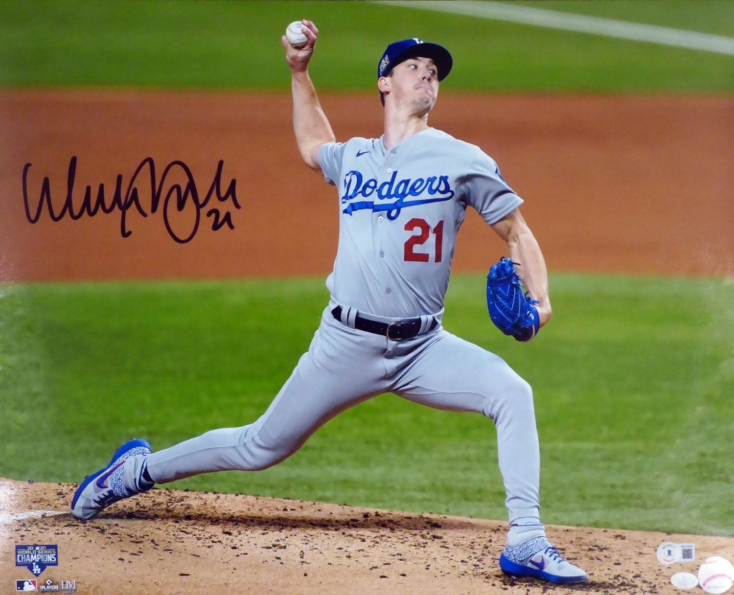 Walker 'Anthony' Buehler Autographed Signed 16X20 Photo Los Angeles Dodgers  Beckett Beckett Qr