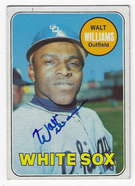 Walt Williams Autographed Signed Chicago White Sox 1969 Topps Card