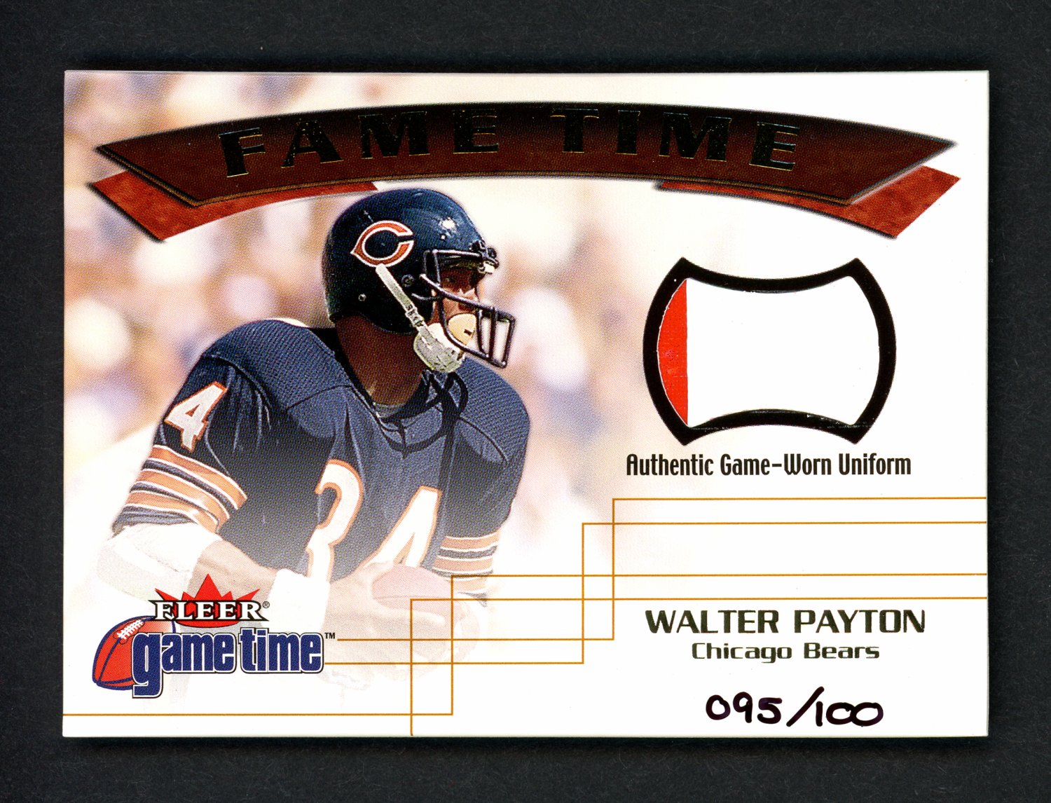 walter payton jersey card