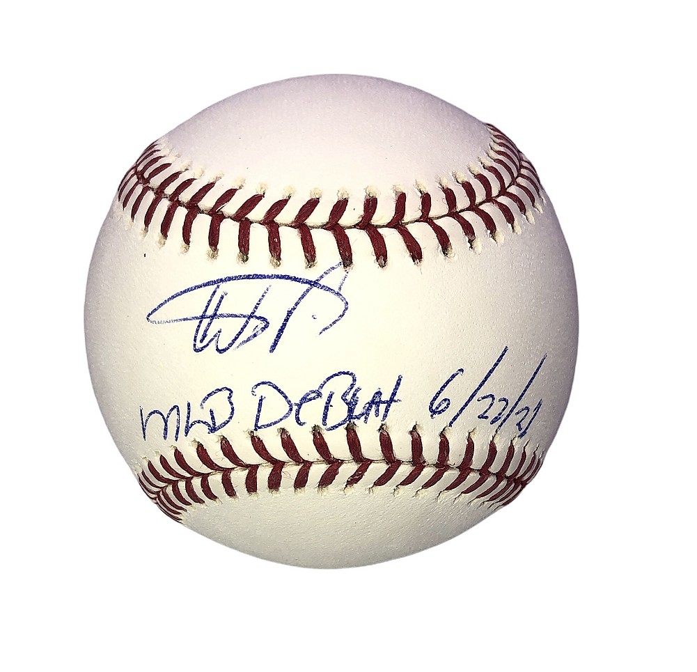 Wander Franco Autographed Signed Tampa Bay Rays Official Major League  Baseball with MLB Debut 6/22/21 Inscription - JSA Authentic