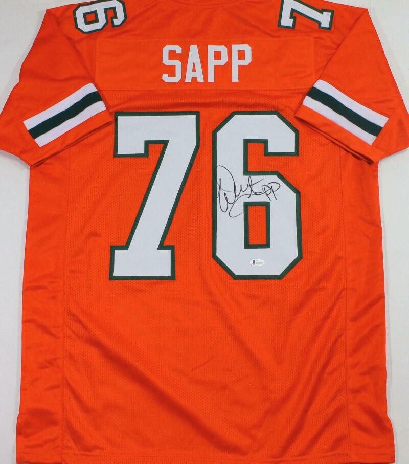 Warren Sapp Autographed Signed Orange College Style Jersey - Beckett W Auth  6