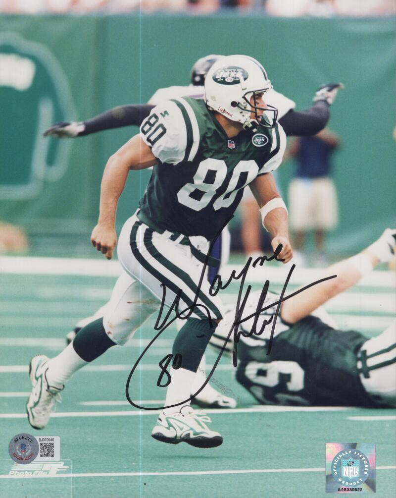 Wayne Chrebet Autographed Signed Jets 8X10 Photo Beckett