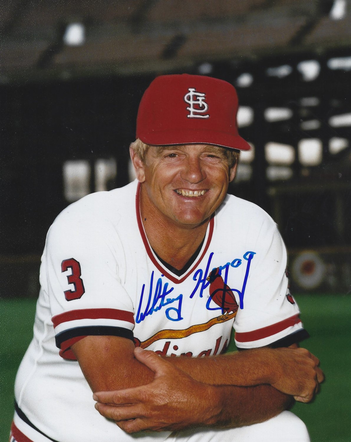 Whitey Herzog autographed Baseball Card (St. Louis Cardinals