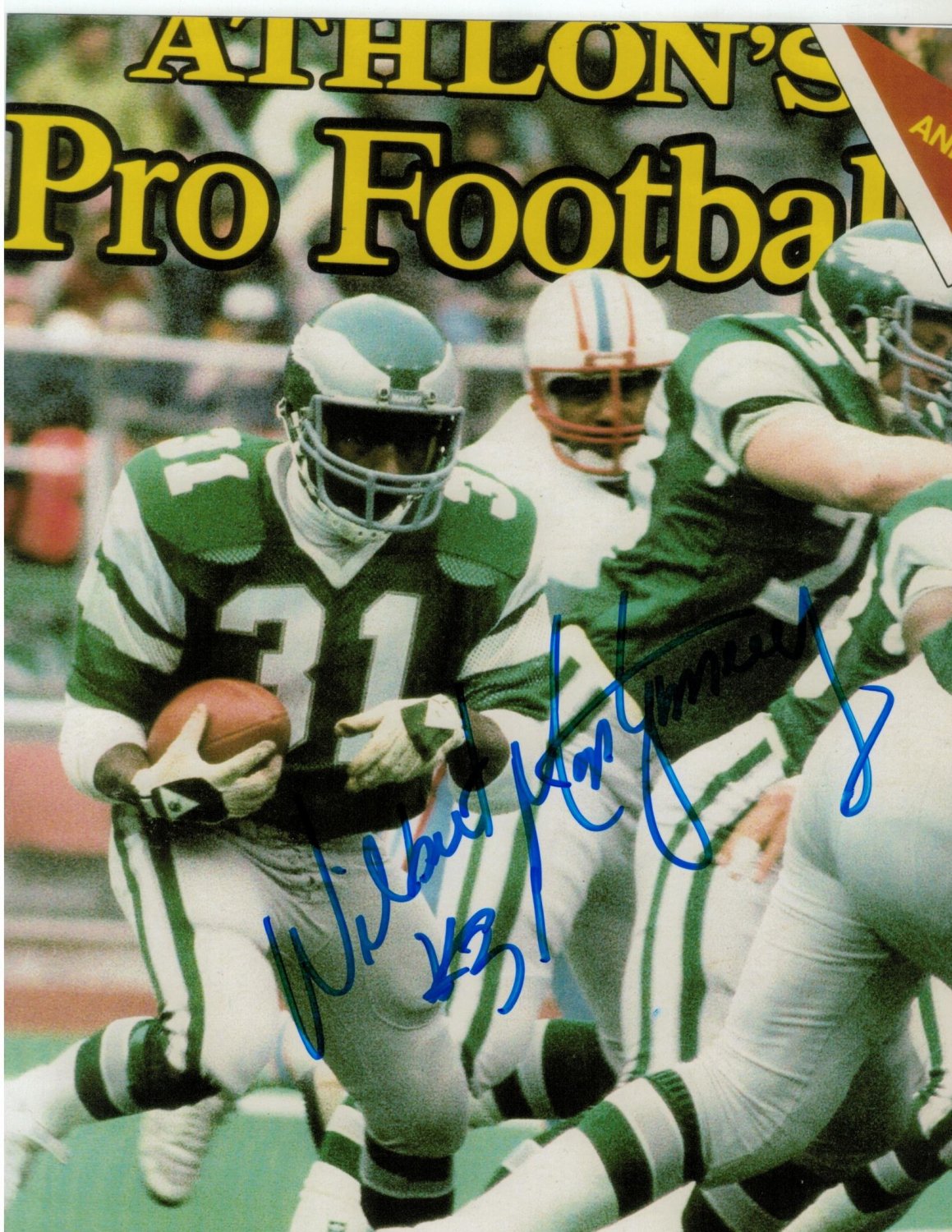 Wilbert Montgomery Philadelphia Eagles Autographed Signed 8.5x11 Photo -  Certified Authentic