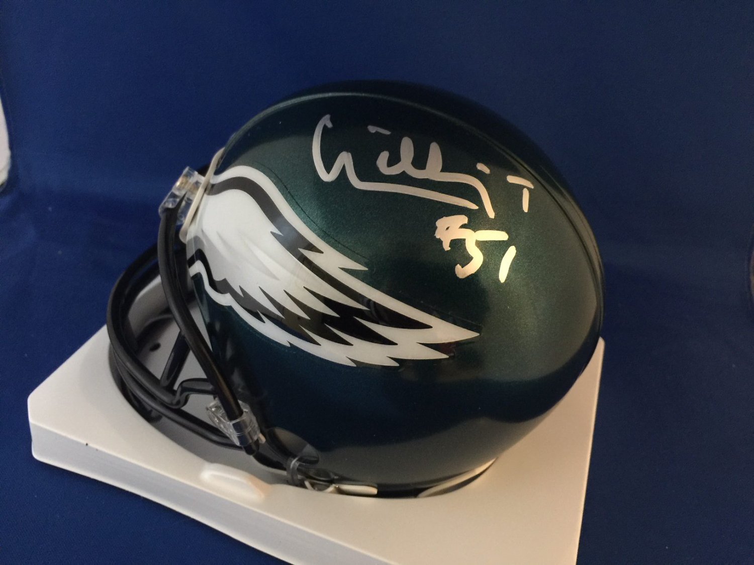 William Thomas Autographed Signed Philadelphia Eagles Mini Helmet With COA  - Autographs