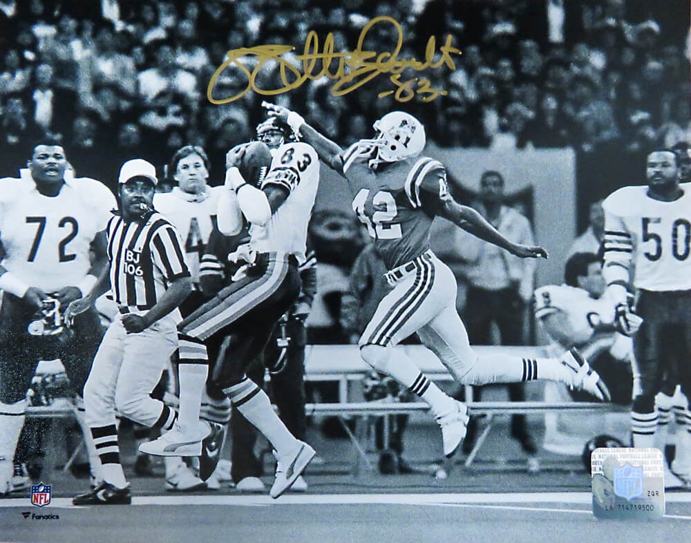 Willie Gault Autographed Signed Chicago Bears Super Bowl XX Catch B&W 8x10  Photo