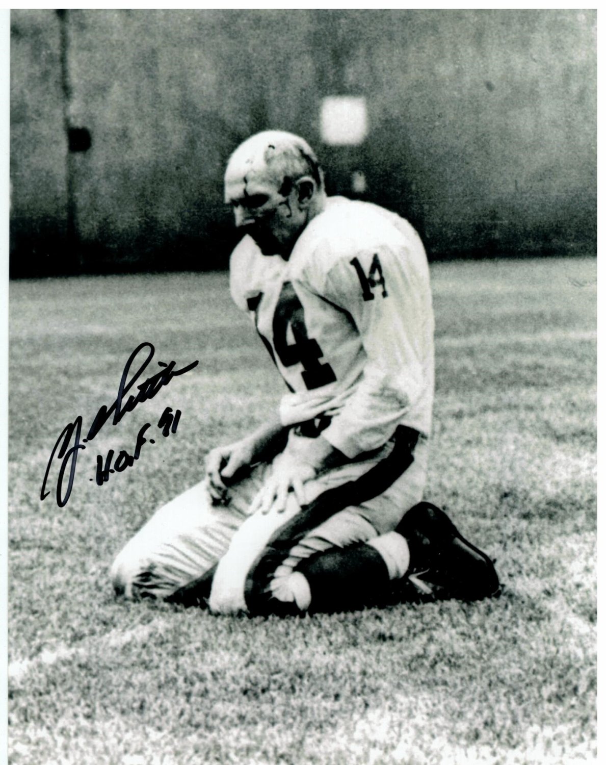 Y.A. Tittle New York Giants Autographed Signed 8x10 Photo