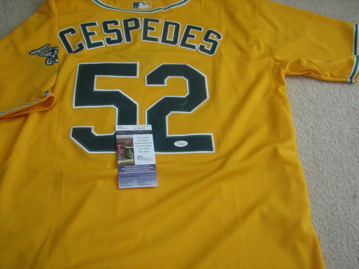 cespedes a's jersey