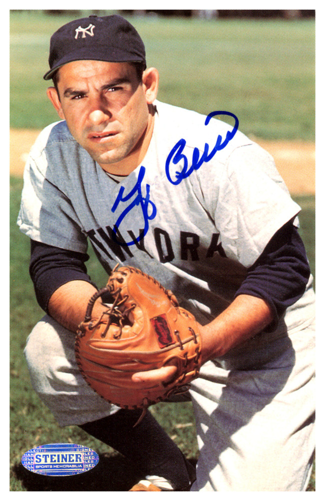 Yogi Berra Autographed Signed 3.5x5.5 Postcard New York Yankees