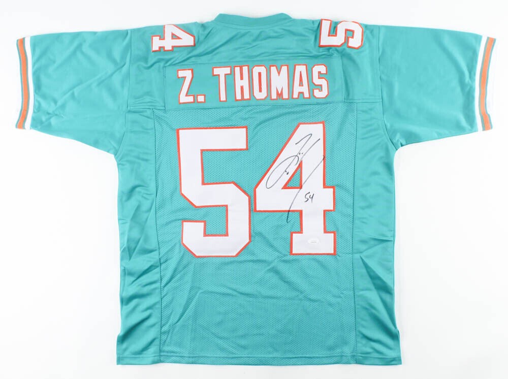 Zach Thomas Autographed Signed Miami Dolphins Jersey (JSA COA) 7Xpro Bowl  Middle Linebacker