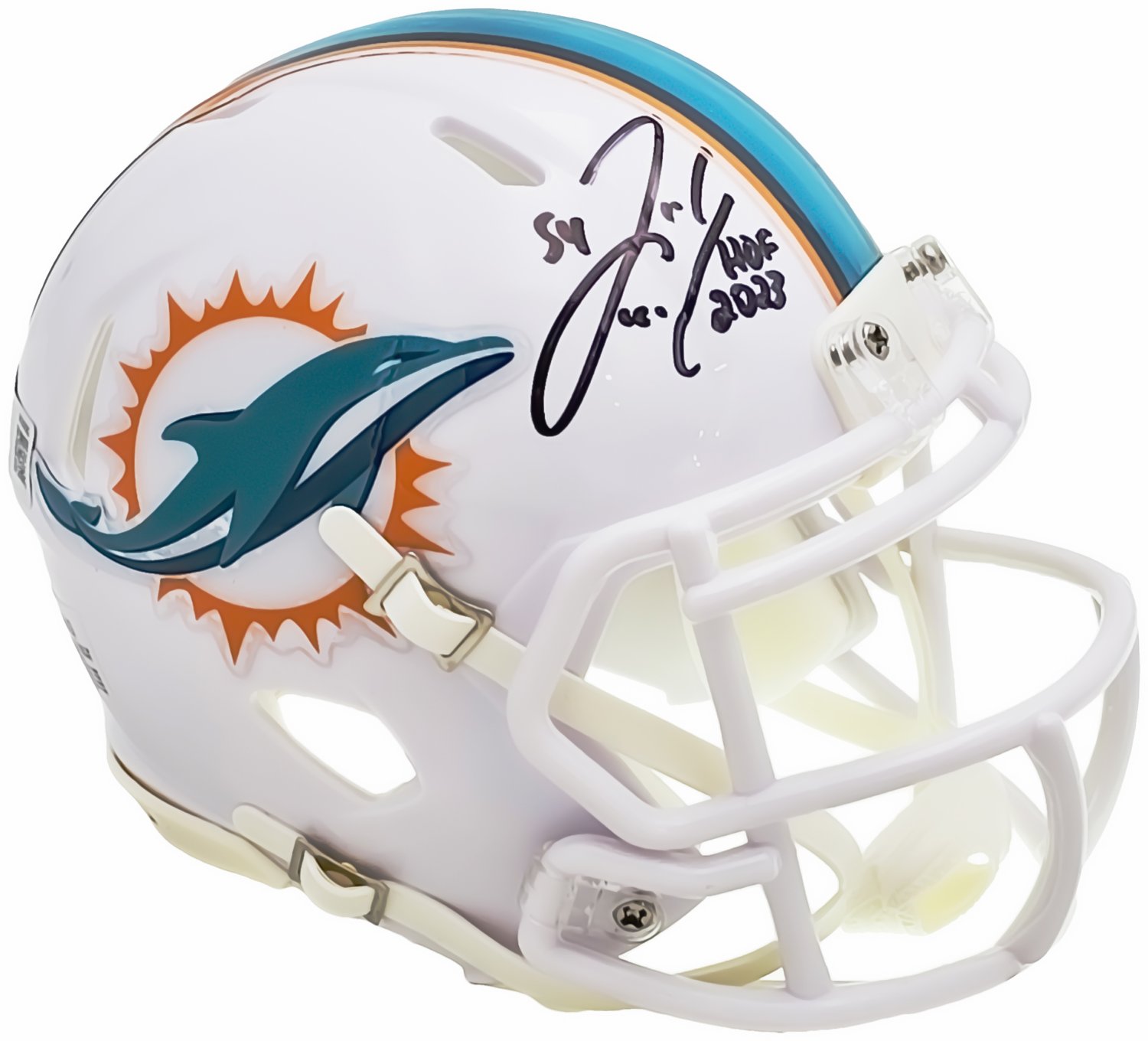 Zach Thomas Autographed Signed Miami Dolphins White Speed Mini Helmet HOF  2023 Beckett Beckett Witness