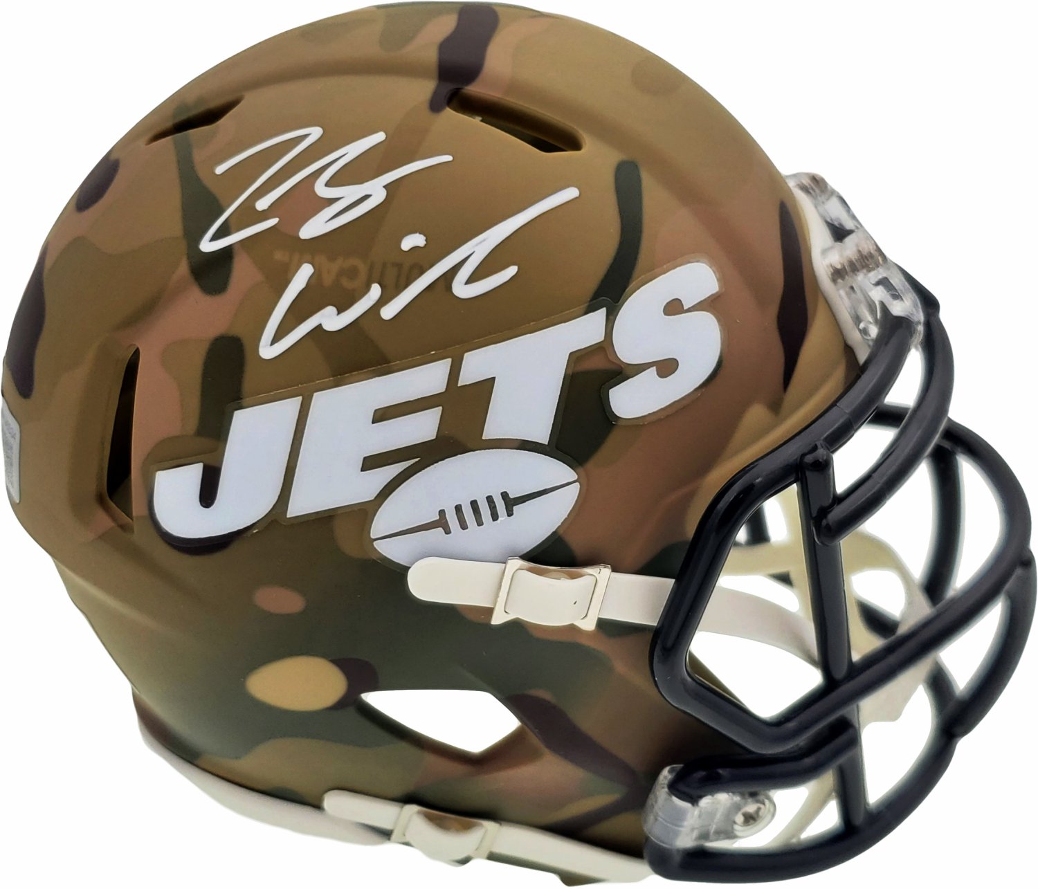 Zach Wilson Autographed Signed New York Jets Camo Speed Mini