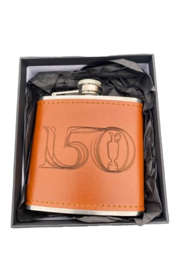 150th British Open Brown Leather Flask 