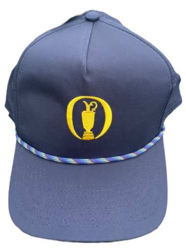 150th British Open Navy Rope Hat with Tartan Pattern Undervisor 