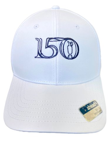150th British Open White Performance Tech Embroidered Logo Structured Hat 