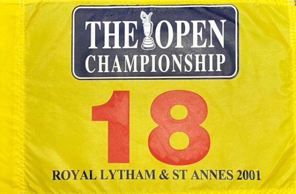 2001 The Open Championship Royal Lytham & St Annes Screen Printed Pin Flag 