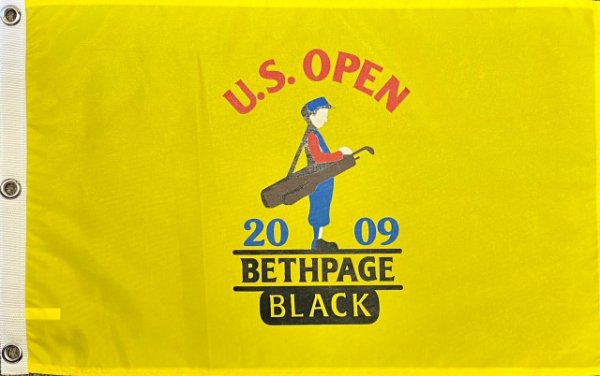 2009 US Open Bethpage Black Screen Printed Pin Flag 