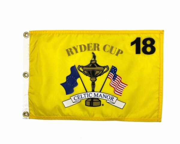 2010 Ryder Cup Screen Printed Yellow Pin Flag 