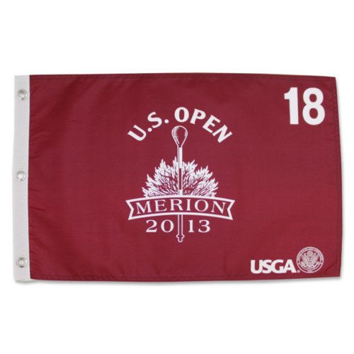 2013 US Open Championship Screen Printed Flag - Merion - Red 