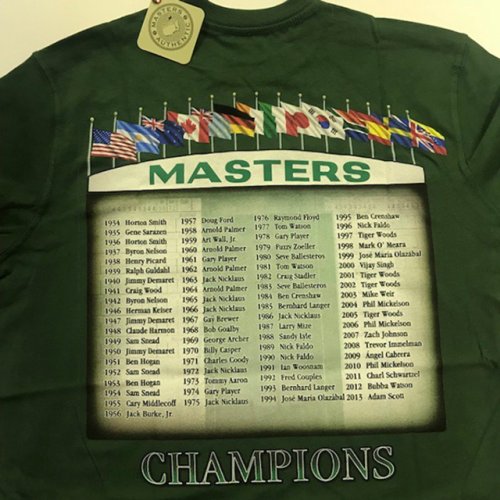 2014 Masters Champions Green T-Shirt *Small Only 