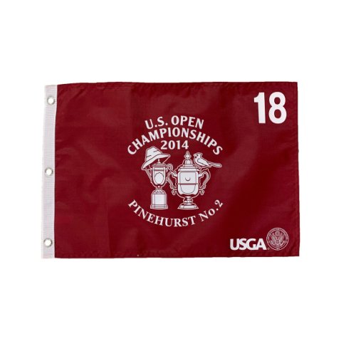 2014 US Open Championship Dual Logo Screen Printed Flag - Pinehurst 