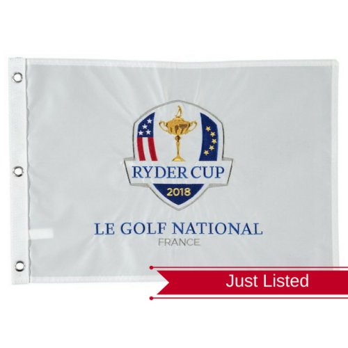 2018 Ryder Cup Embroidered Pin Flag- Le Golf National France - Europe Team Champions 