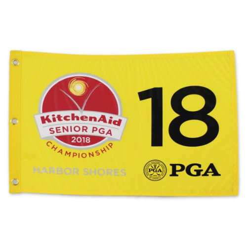 2018 Senior PGA Championship Screen Printed Pin Flag - Yellow 