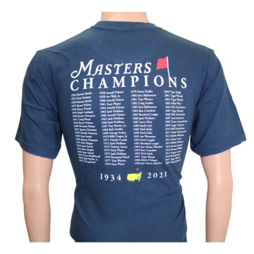 2021 Masters Navy Champions T-Shirt