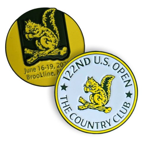 2022 122nd US Open The Country Club Brookline Mondo Mark with Squirrel Ball Marker 