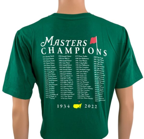 2022 Masters Green Champions T-Shirt