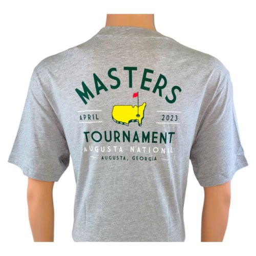 2023 Masters Grey Heather Classic Art Deco Retro Graphic T-Shirt 