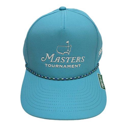 2023 Masters Kids Youth Aqua Blue Performance Tech Rubber Applique Rope Hat 