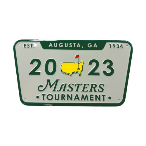 2023 Masters Oversize License Plate Replica Metal Sign