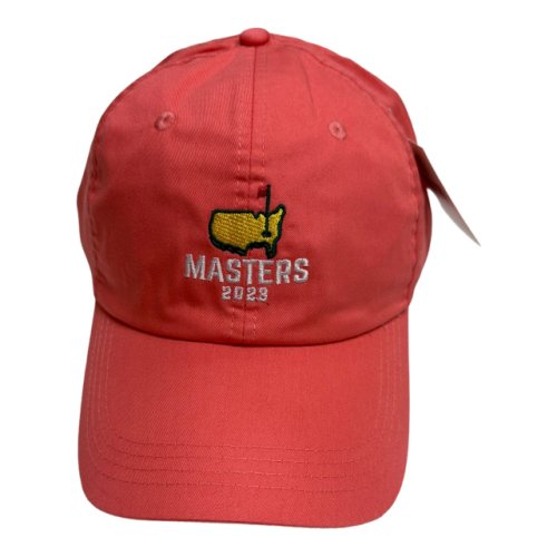 2023 Masters Rose Coral Stacked Logo Caddy Hat 