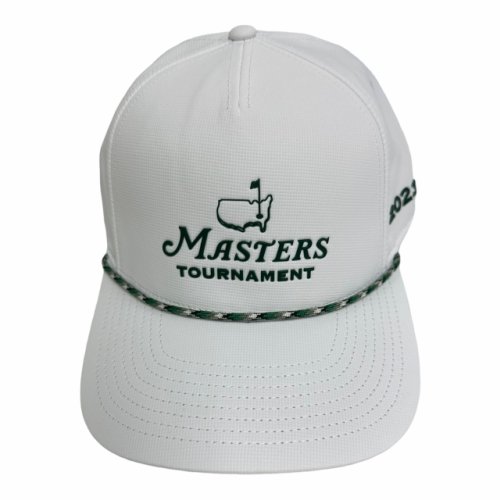 2023 Masters White Performance Tech Rubber Appliqu Rope Hat 