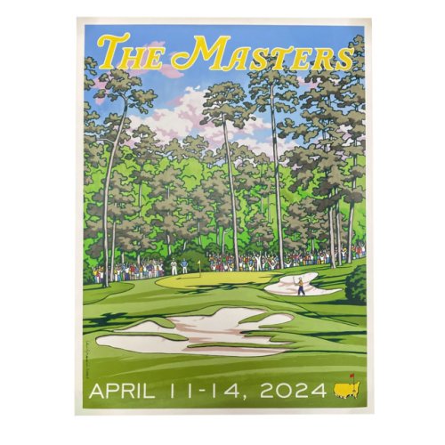 2024 Masters Artwork Commemorative Poster by Lee Wybranski 
