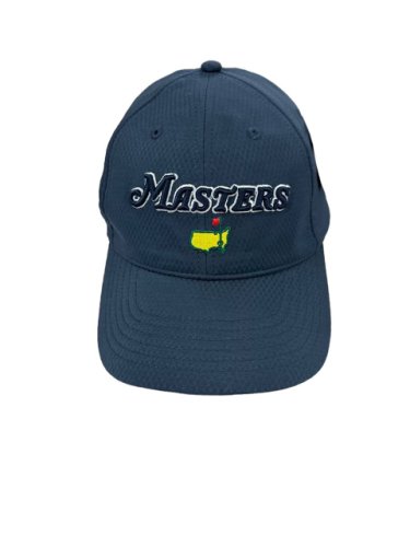 2024 Masters Navy Blue Performance Tech Hat with Green Date on Side 