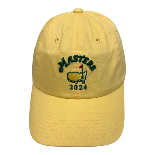 2024 Masters Yellow Cotton Caddy Slouch Hat 