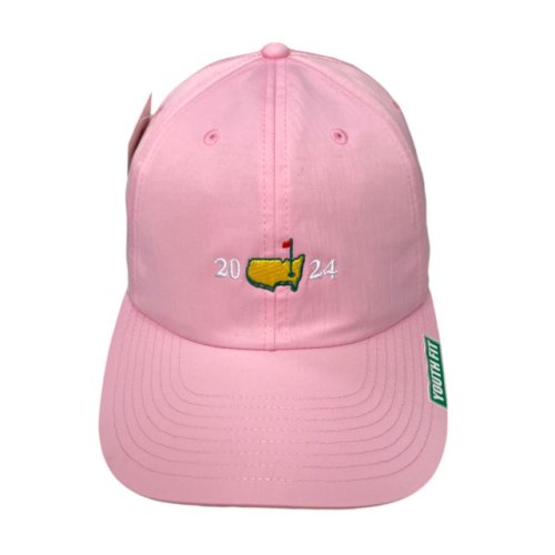 2024 Masters Youth Fit Light Pink Performance Tech Split Date Slouch Hat 