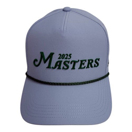 2025 Masters Light Blue Performance Rope Hat with Rubber Lettering 
