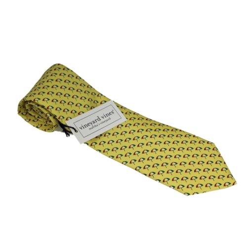 Arnold Palmer Umbrella Vineyard Vines Silk Tie- Yellow 