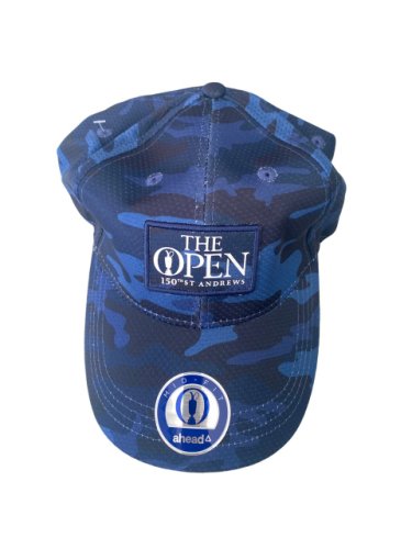 British Open 150th St. Andrews Blue Camo Patch Hat 