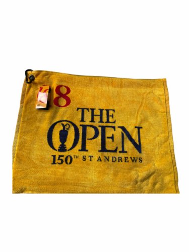 British Open 150th St Andrews Yellow Commemorative Golf Towel 