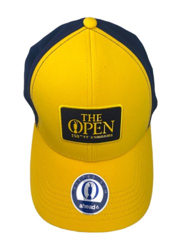 British Open 150th St. Andrews Yellow Patch Stretch Fitted Hat 