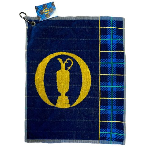 British Open Big Logo Navy and Tartan Golf Bag Towel 
