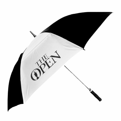 British Open Black & White Double Canopy Golf Umbrella 